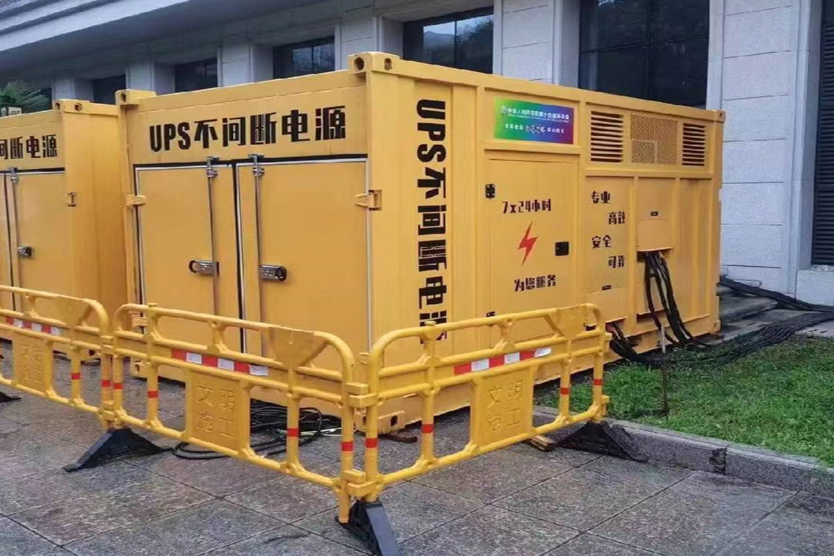 沈丘发电机租赁施工现场
