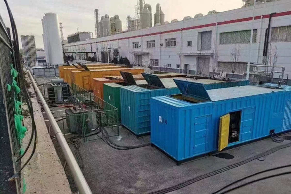 沈丘发电机租赁施工现场