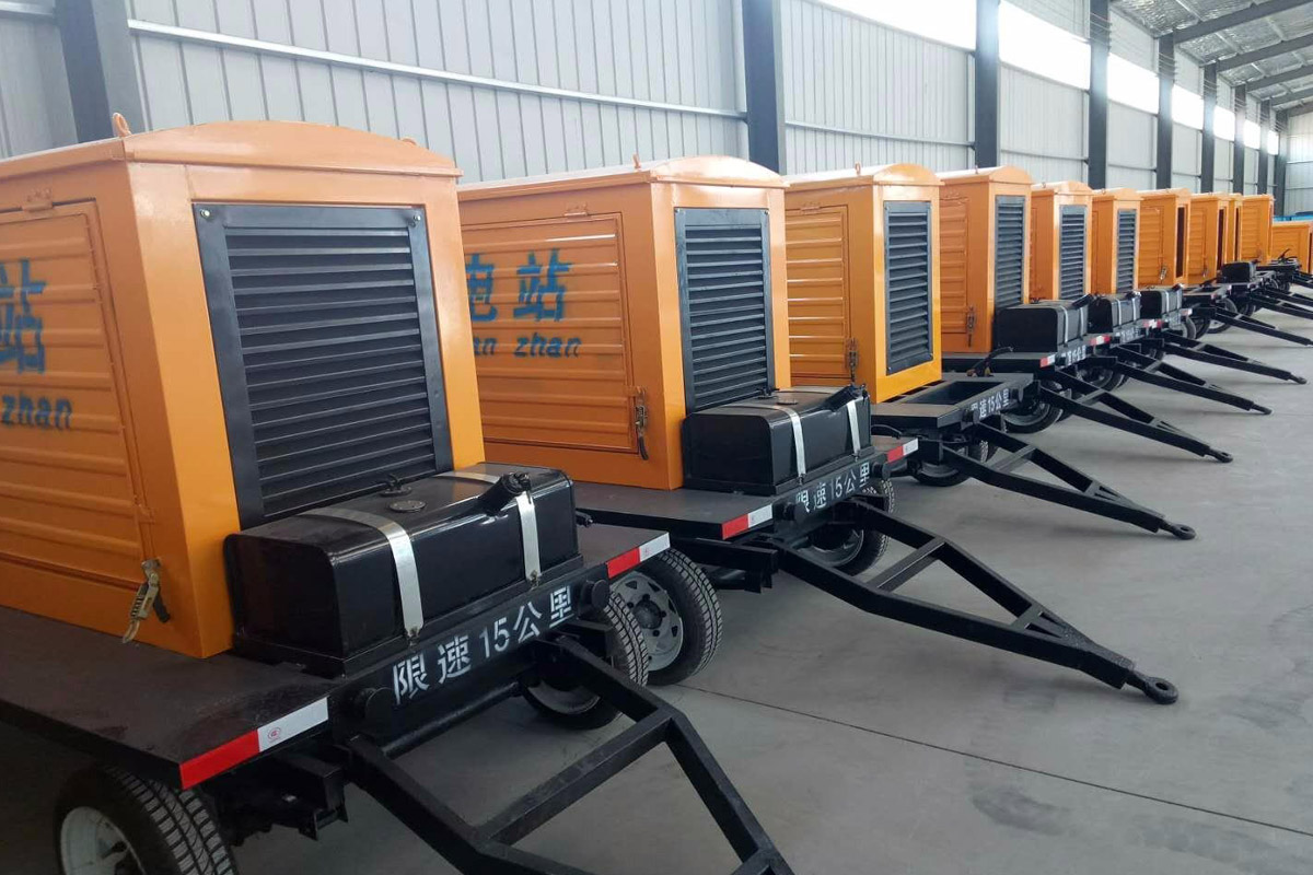 沈丘发电机租赁施工现场